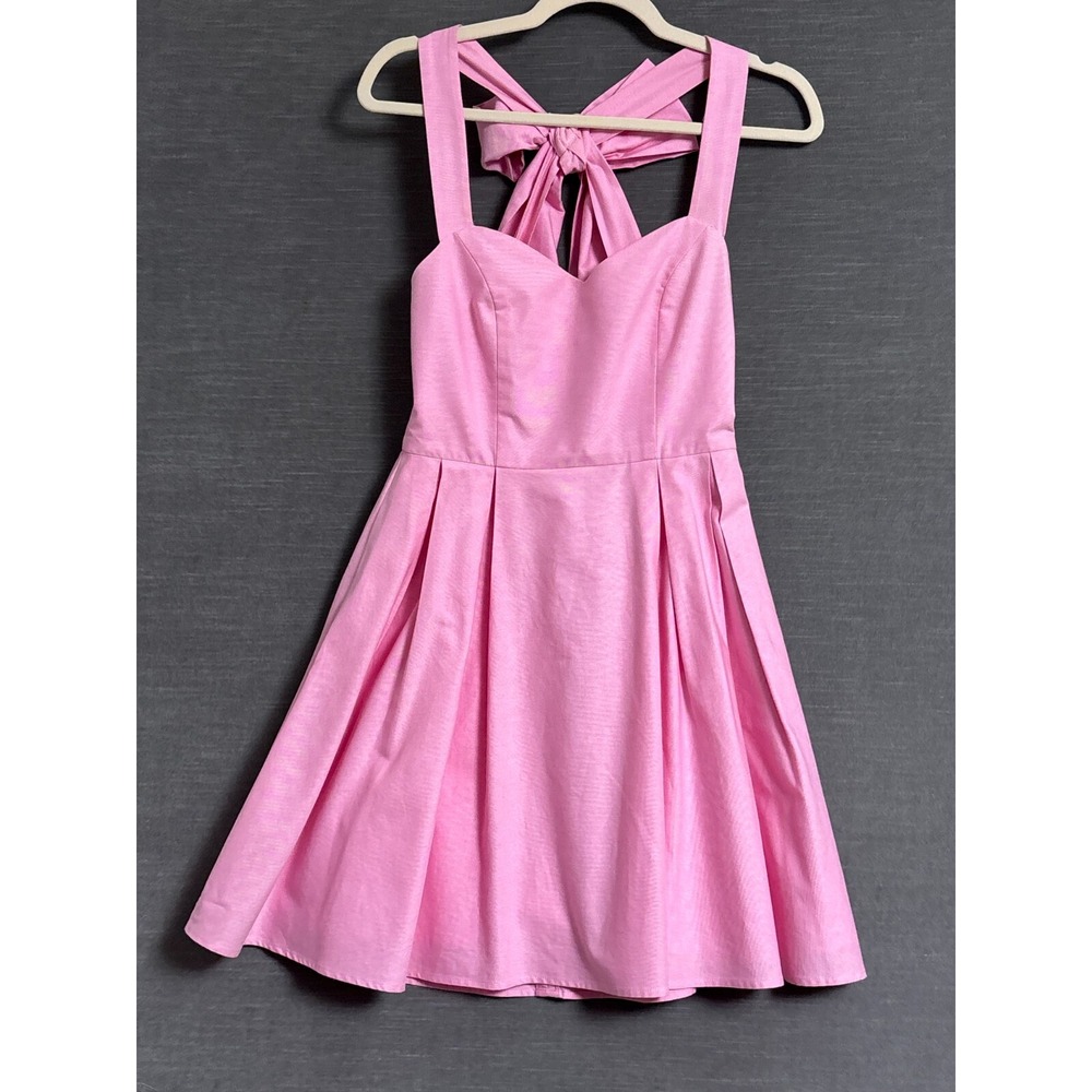 Lauren James Dress S Pink Preppy Nautical Bow Summer‎ Party Classic Colorful